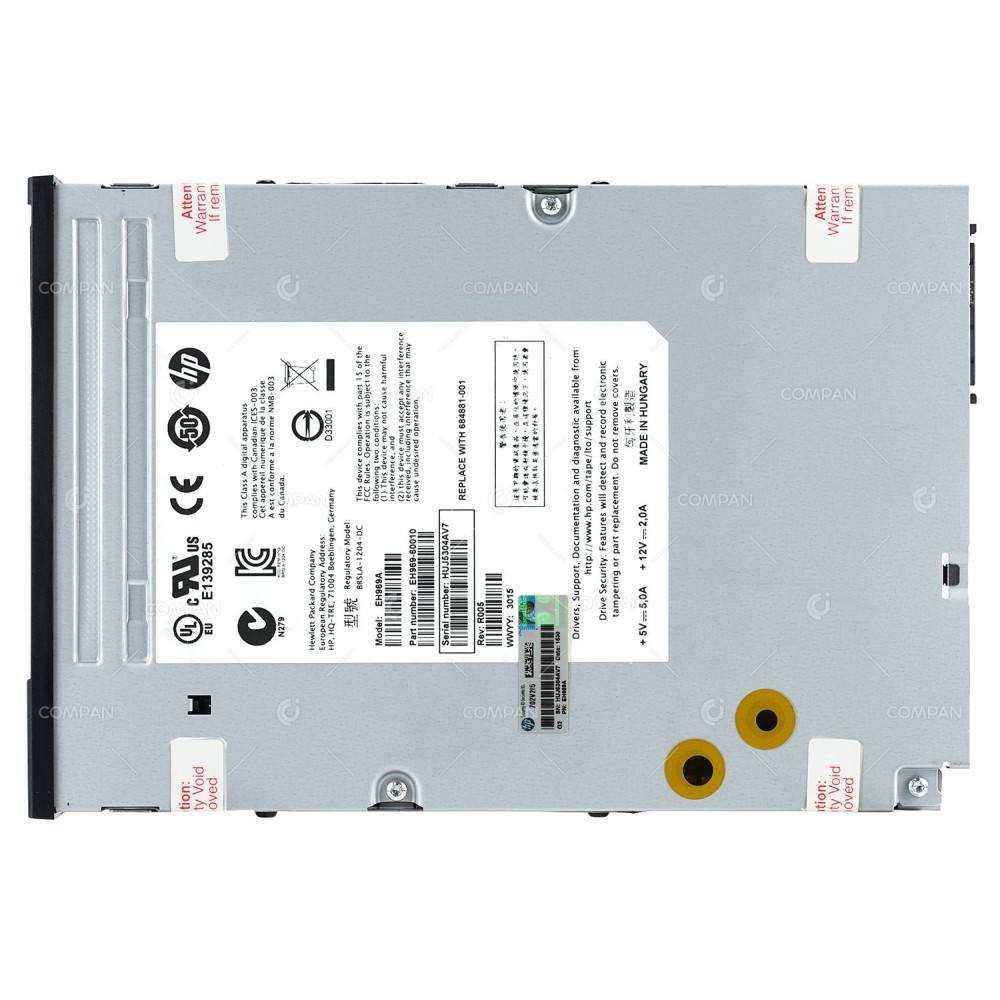 684881-001-FAULTY HP LTO-6 HH ULTRIUM 6250 LFF SAS 6.25TB COMPRESSED CAPACITY INTERNAL TAPE DRIVE DEFECTIVE EH969A, EH969-60010, BRSLA-1204-DC